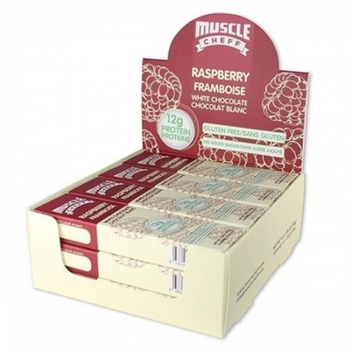MUSCLE CHEFF PROTEİN WHİTE CHOCOLATE & RASPBERRY(50 GR) - 12 ADET